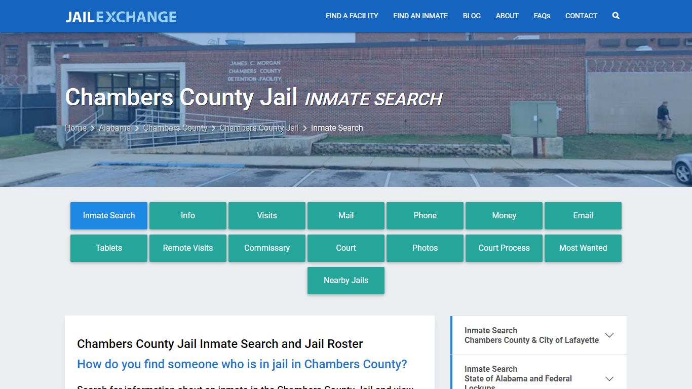 Inmate Search: Roster & Mugshots - Chambers County Jail, AL