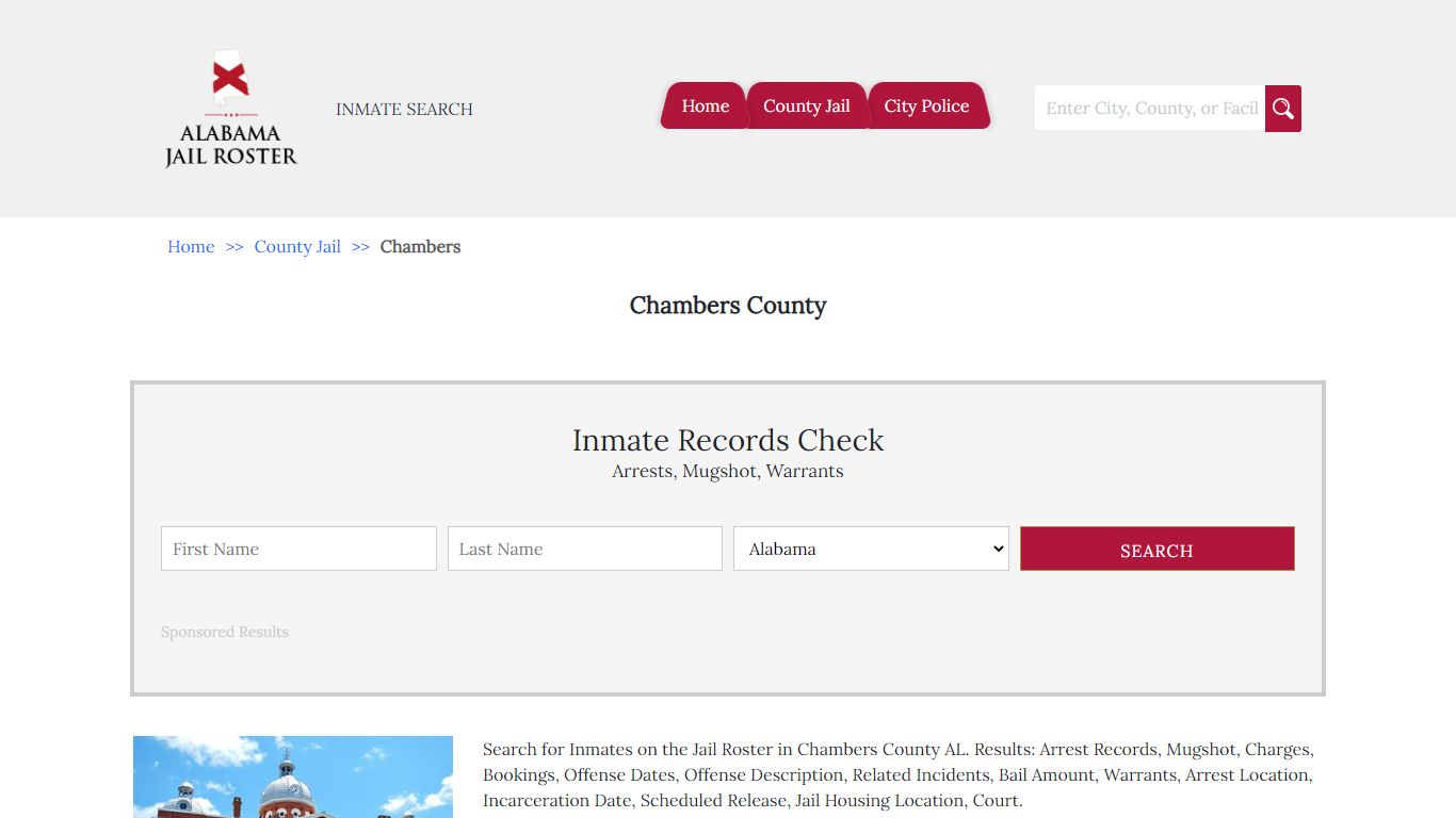 Chambers County | Alabama Jail Inmate Search