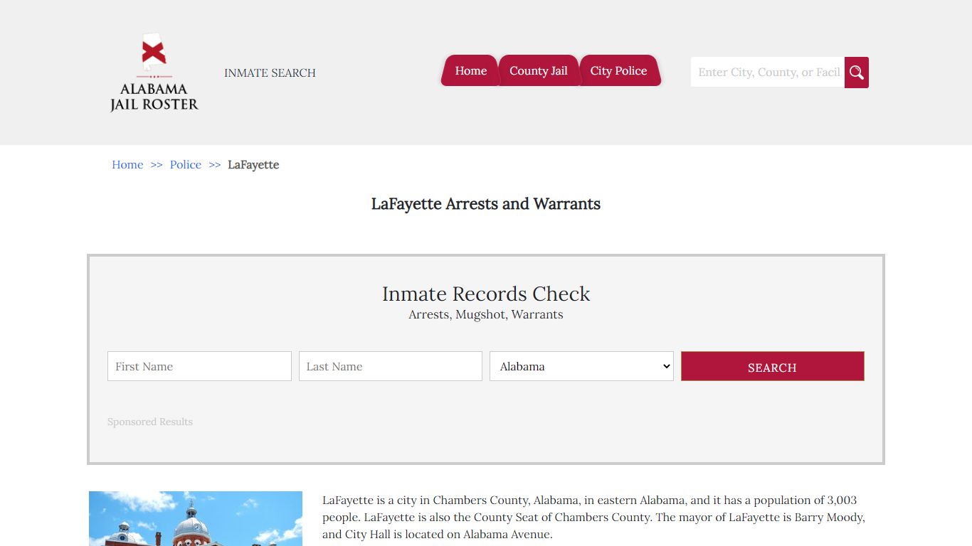 LaFayette Arrests and Warrants | Alabama Jail Inmate Search