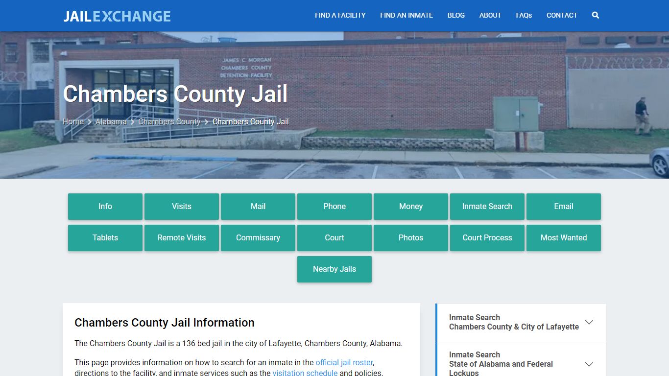 Chambers County Jail, AL Inmate Search, Information